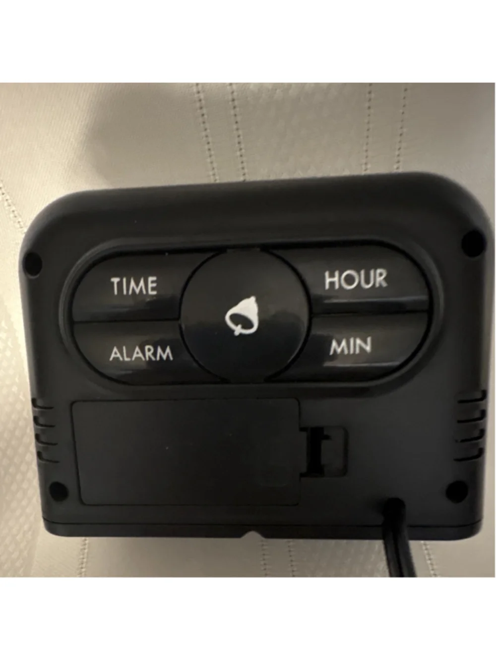 Sharp Digital Alarm Clock Silver Modern Dual USB Charging Snooze Bedroom